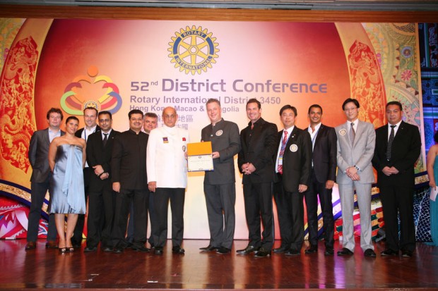 Charter handed over by RI President Kalayan Banerjee